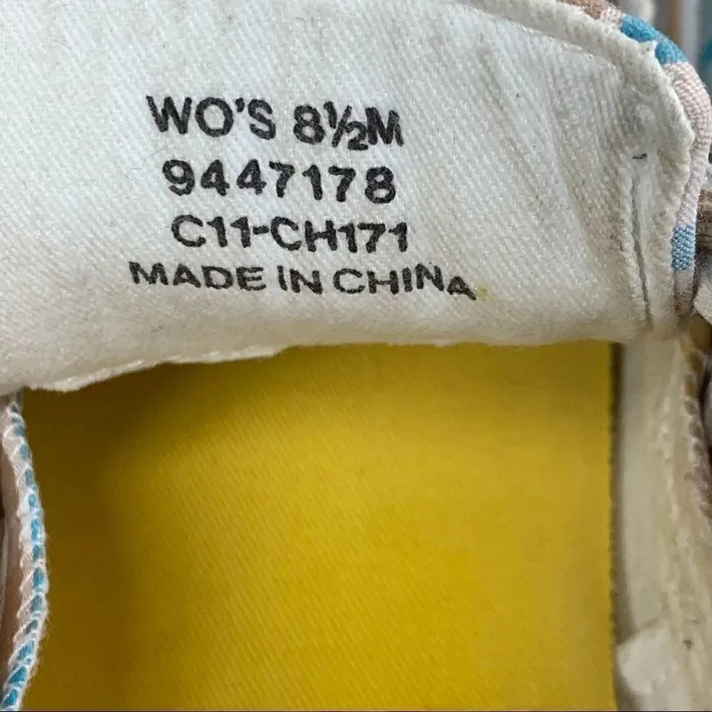 Sperry Top-Sider~Women's~ Boat Shoes Multicolor‎ Plaid~Lace Up~Sneakers~Size 8.5